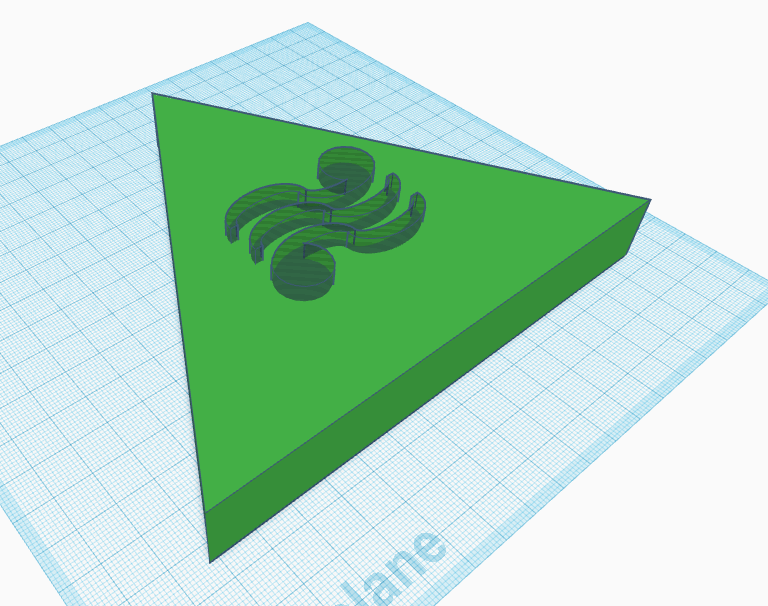 The Triforce of Power made in Tinkercad.