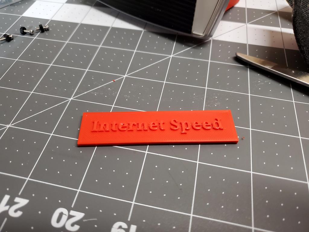 Internet speed badge